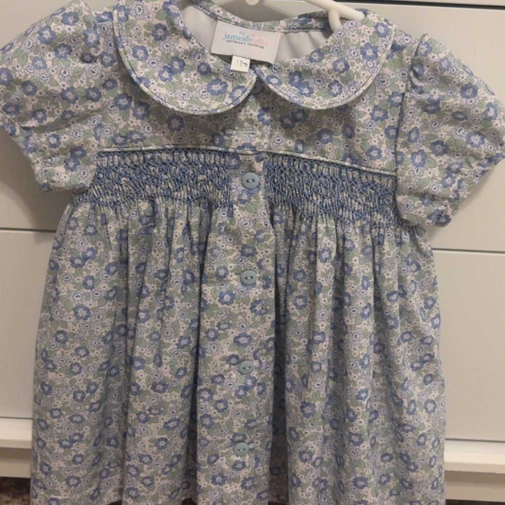 James and Lottie Blue Floral Dress